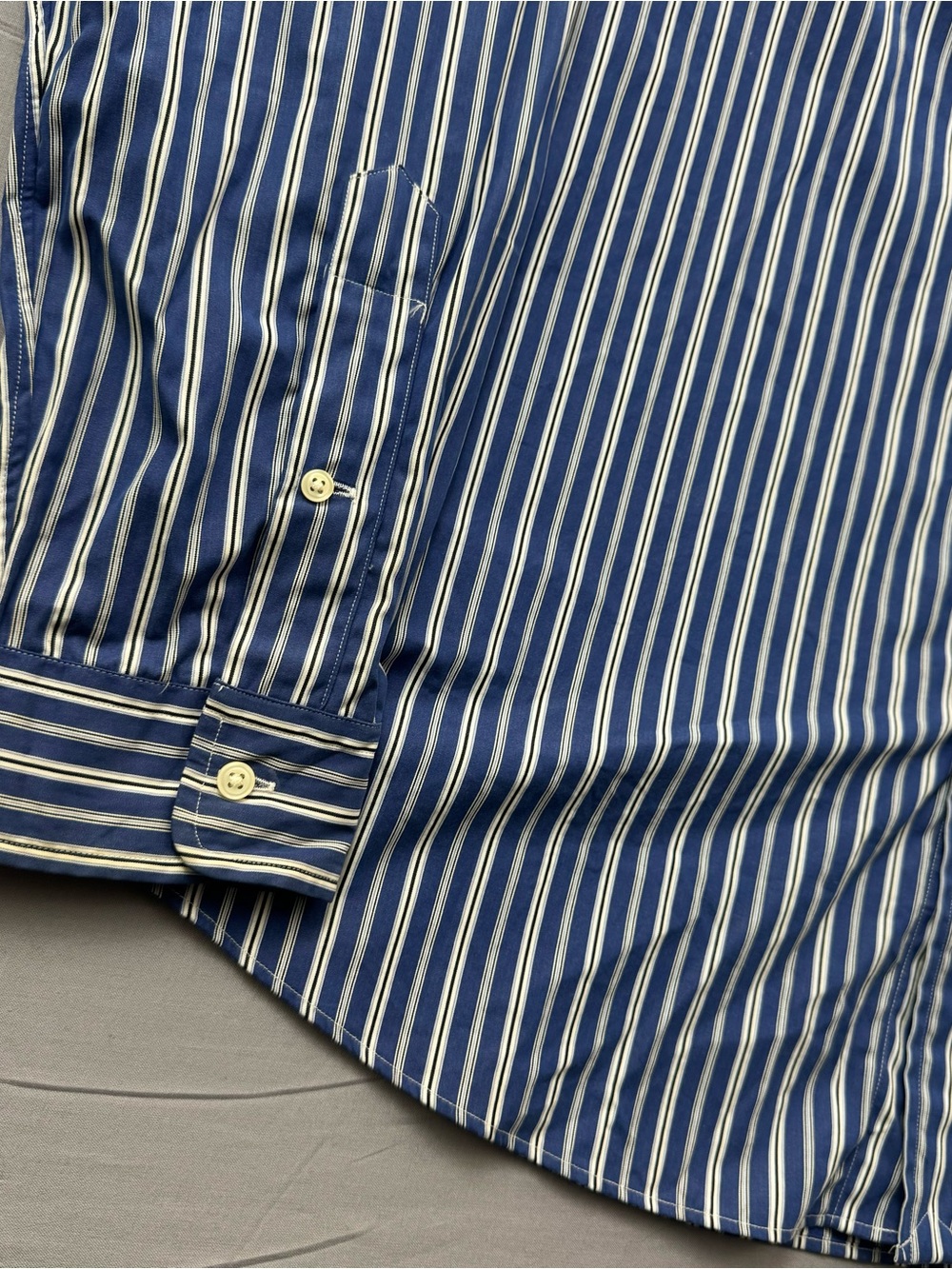 Ralph Lauren Button Down Shirt Mens XXL Blue White Striped Red Pony Logo - Picture 3 of 7